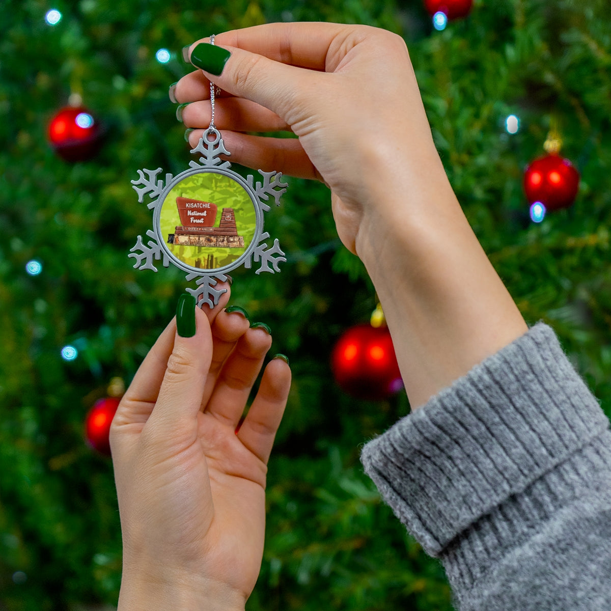 Kisatchie National Forest Pewter Snowflake Ornament