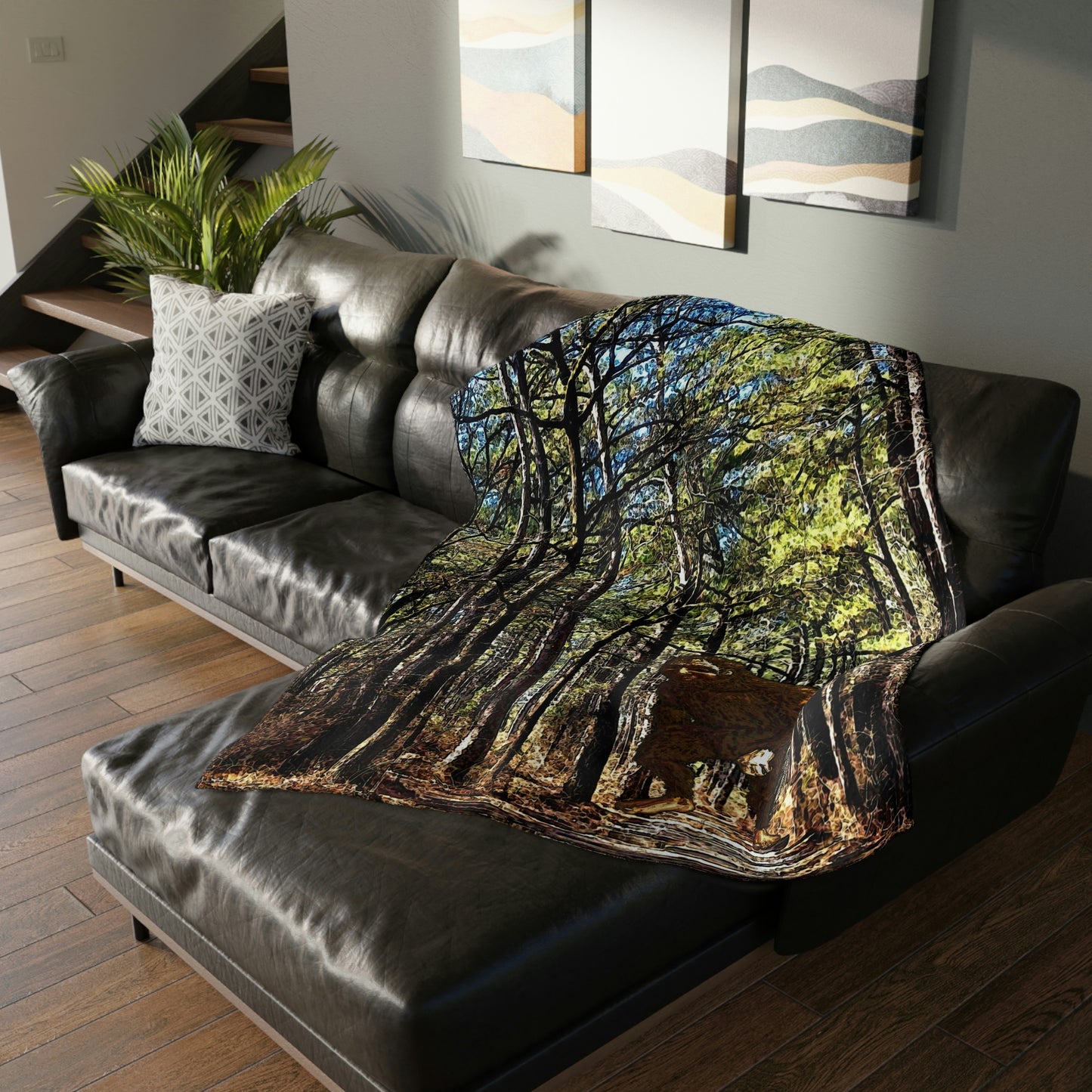 Bigfoot in the Kisatchie Velveteen Blanket (2-sided print)