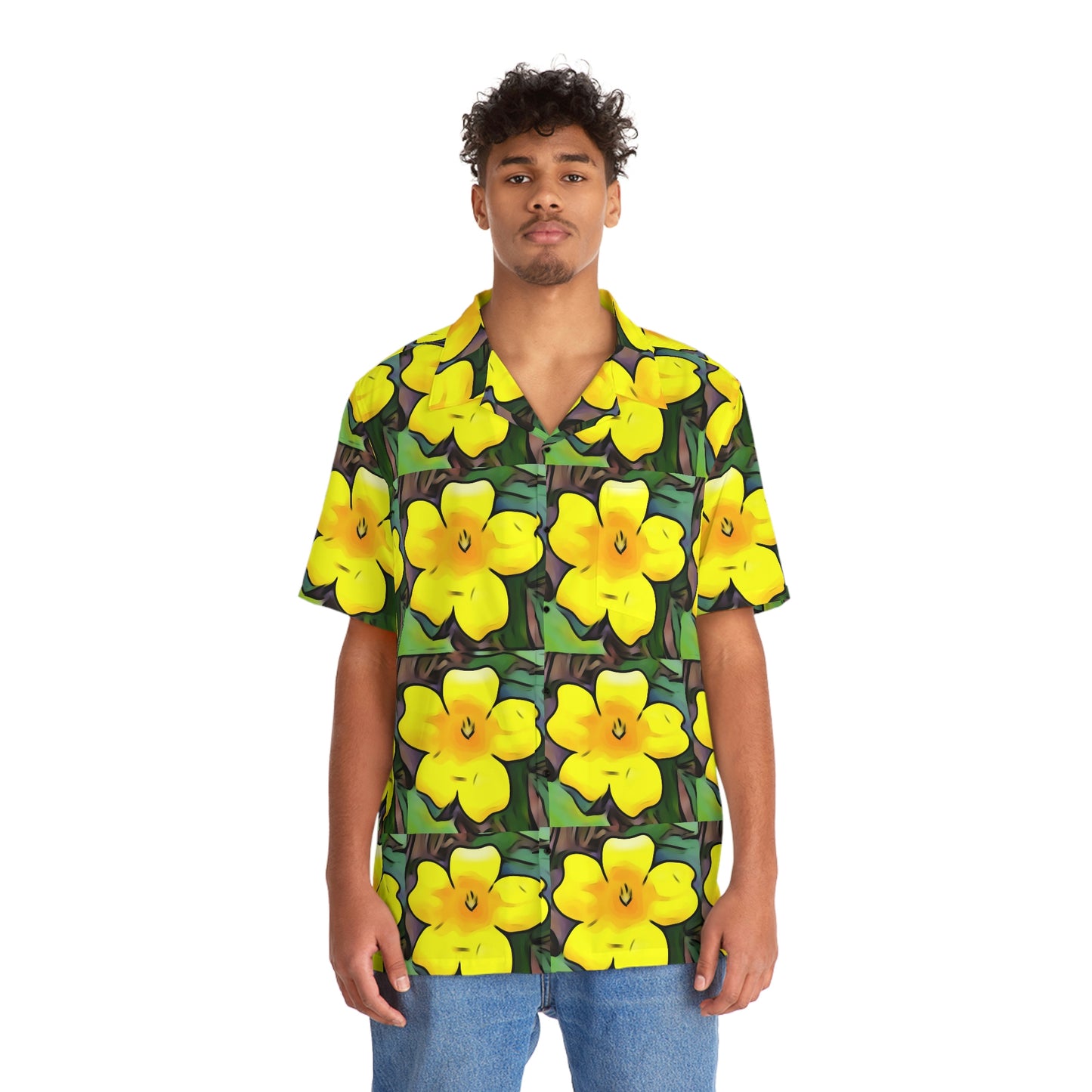 Men's Hawaiian Yellow Jessamine Shirt