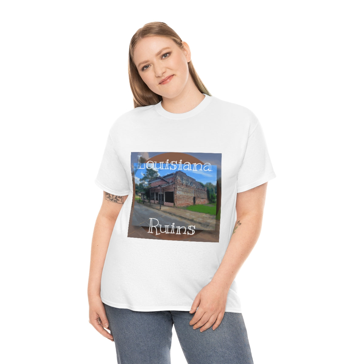 Louisiana Ruins Heavy Cotton Tee