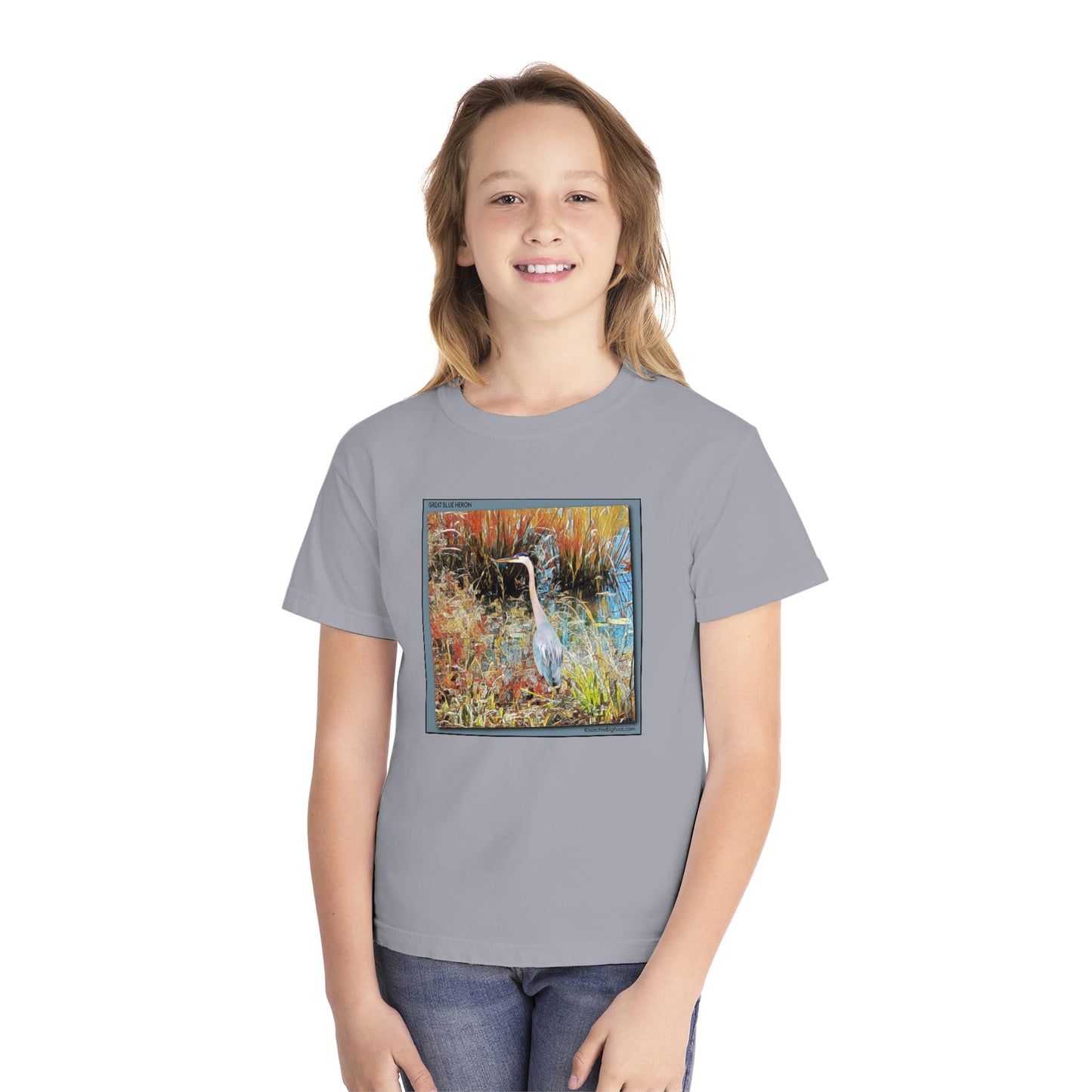 Unisex Youth Great Blue Heron T-Shirt