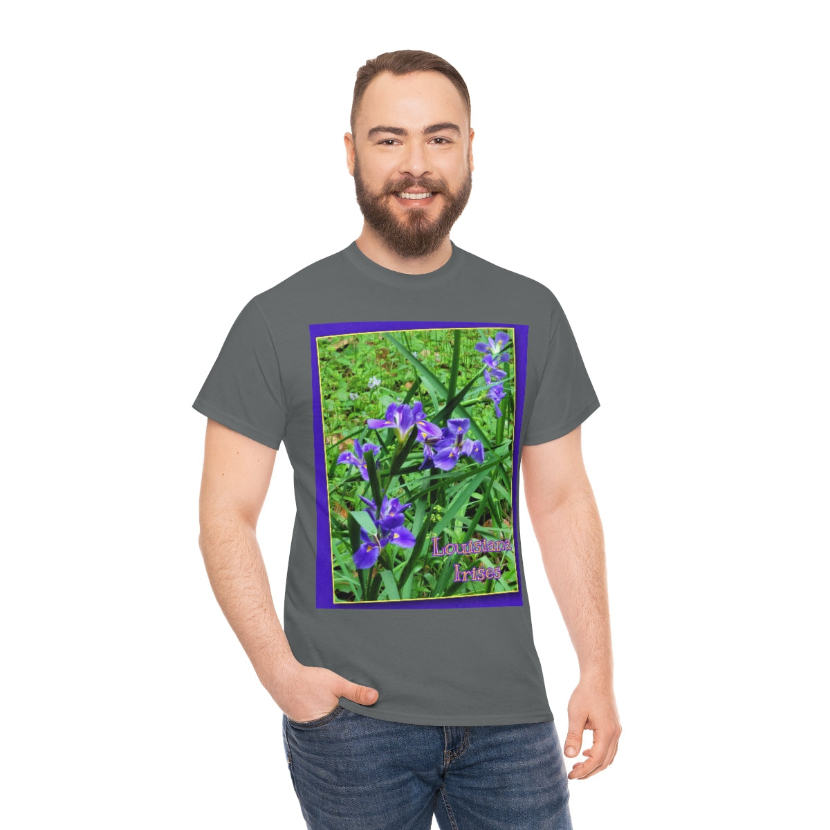 Louisiana Irises Heavy Cotton Tee