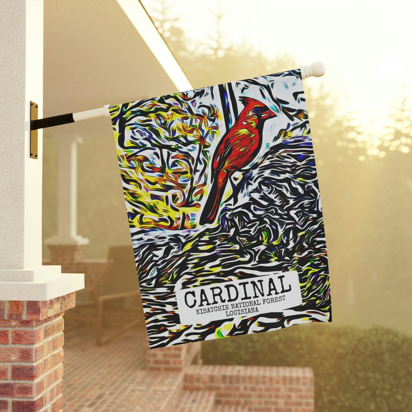 Cardinal in Kisatchie Garden & House Banner