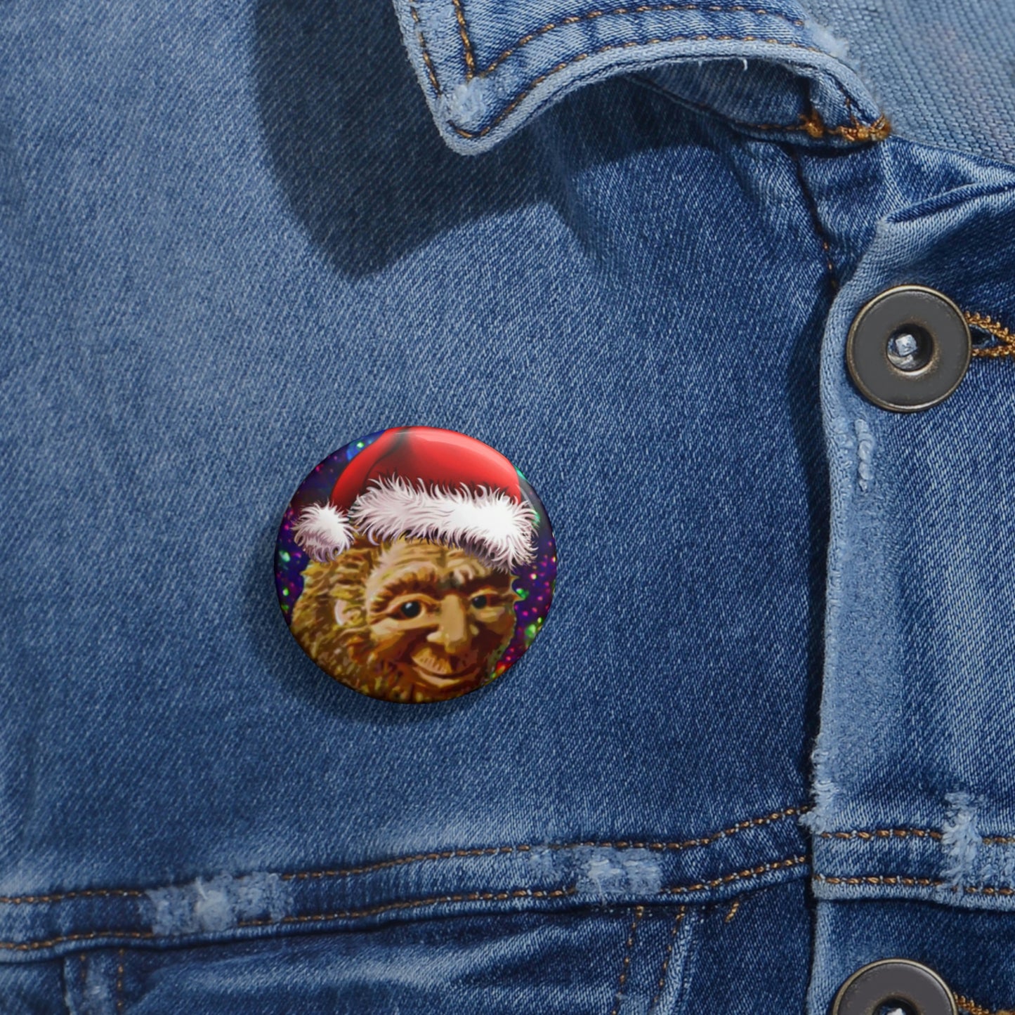 Santa Bigfoot Buttons