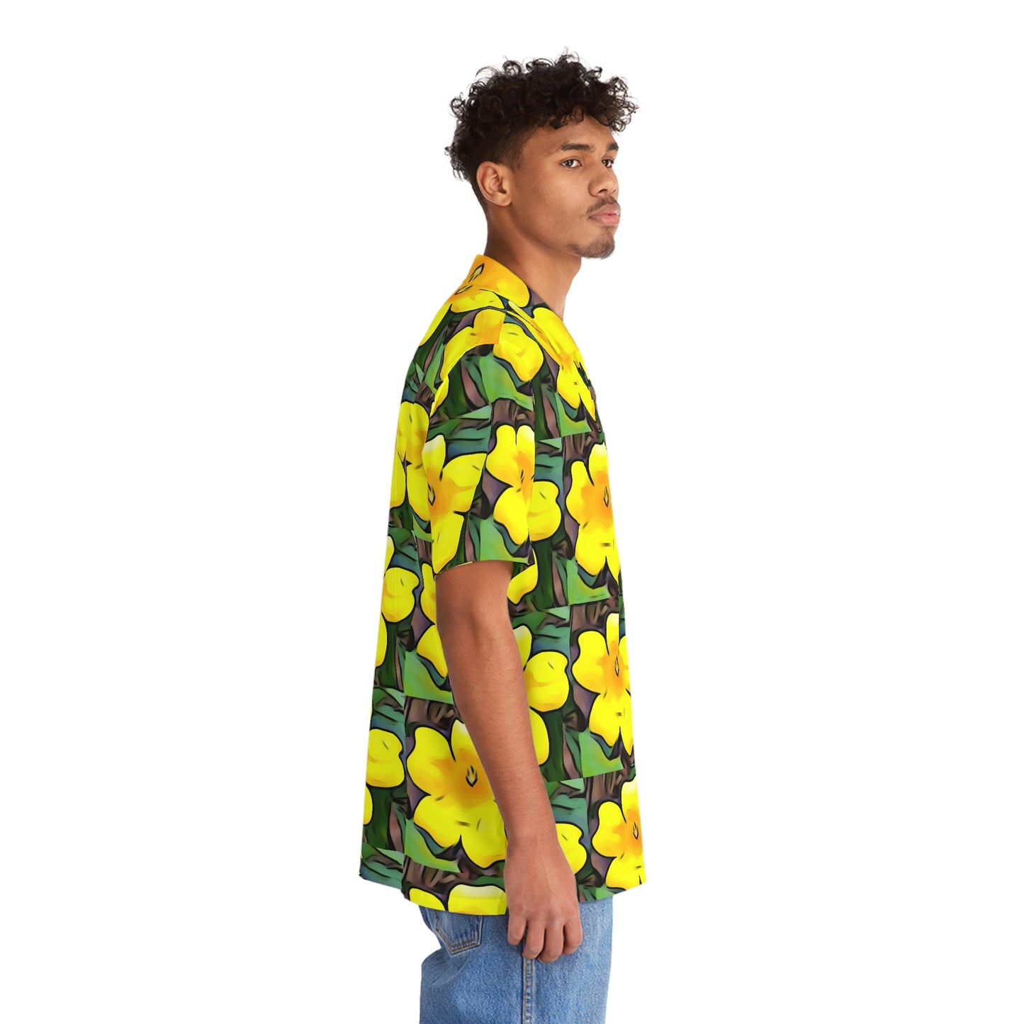 Men's Hawaiian Yellow Jessamine Shirt