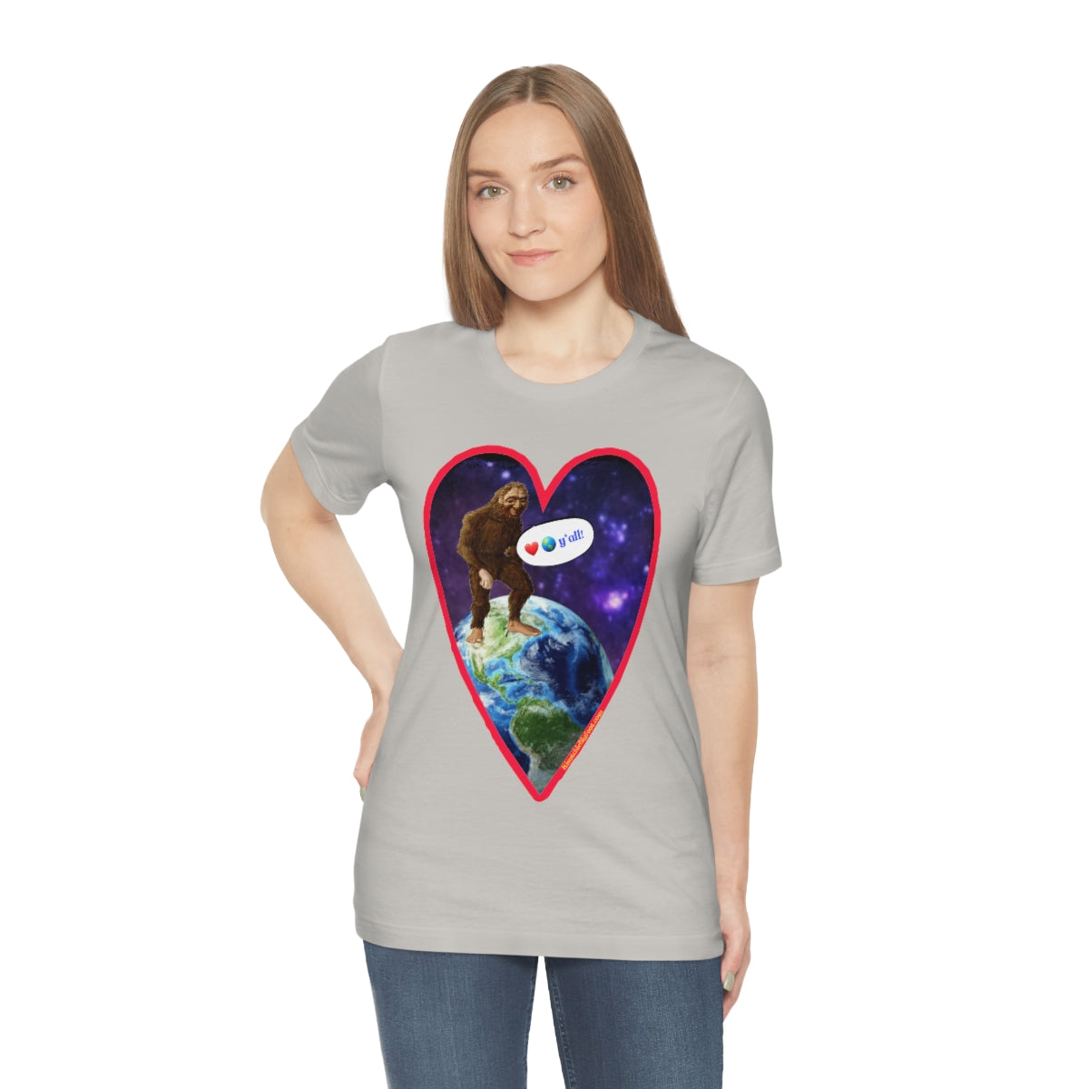 Love The Earth Y'all Bigfoot Jersey Tee