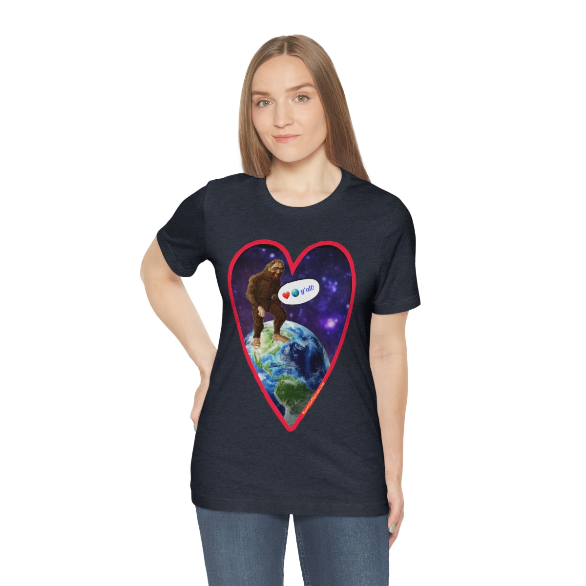 Love The Earth Y'all Bigfoot Jersey Tee