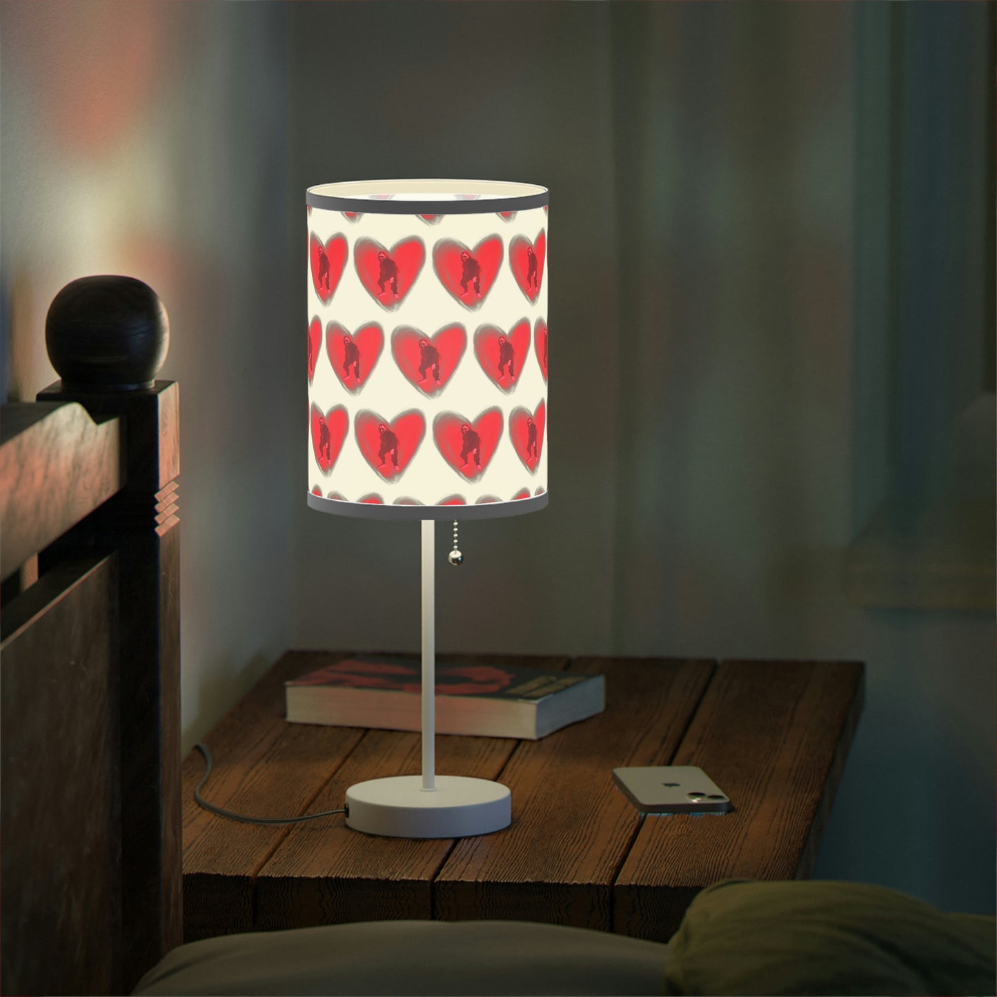 Bigfoot in My Heart Lamp on a Stand