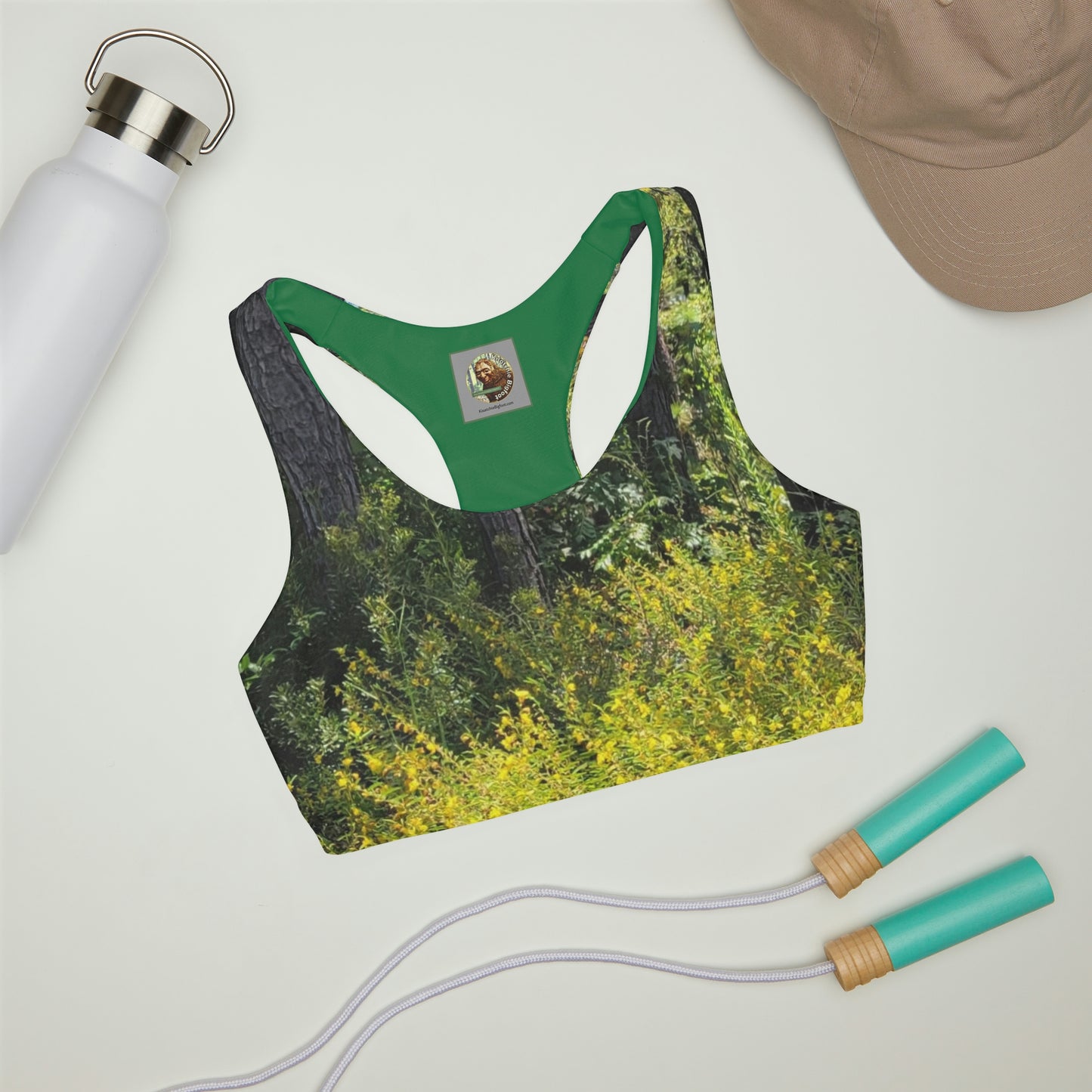 Girls Forest Flowers Seamless Sports Bra