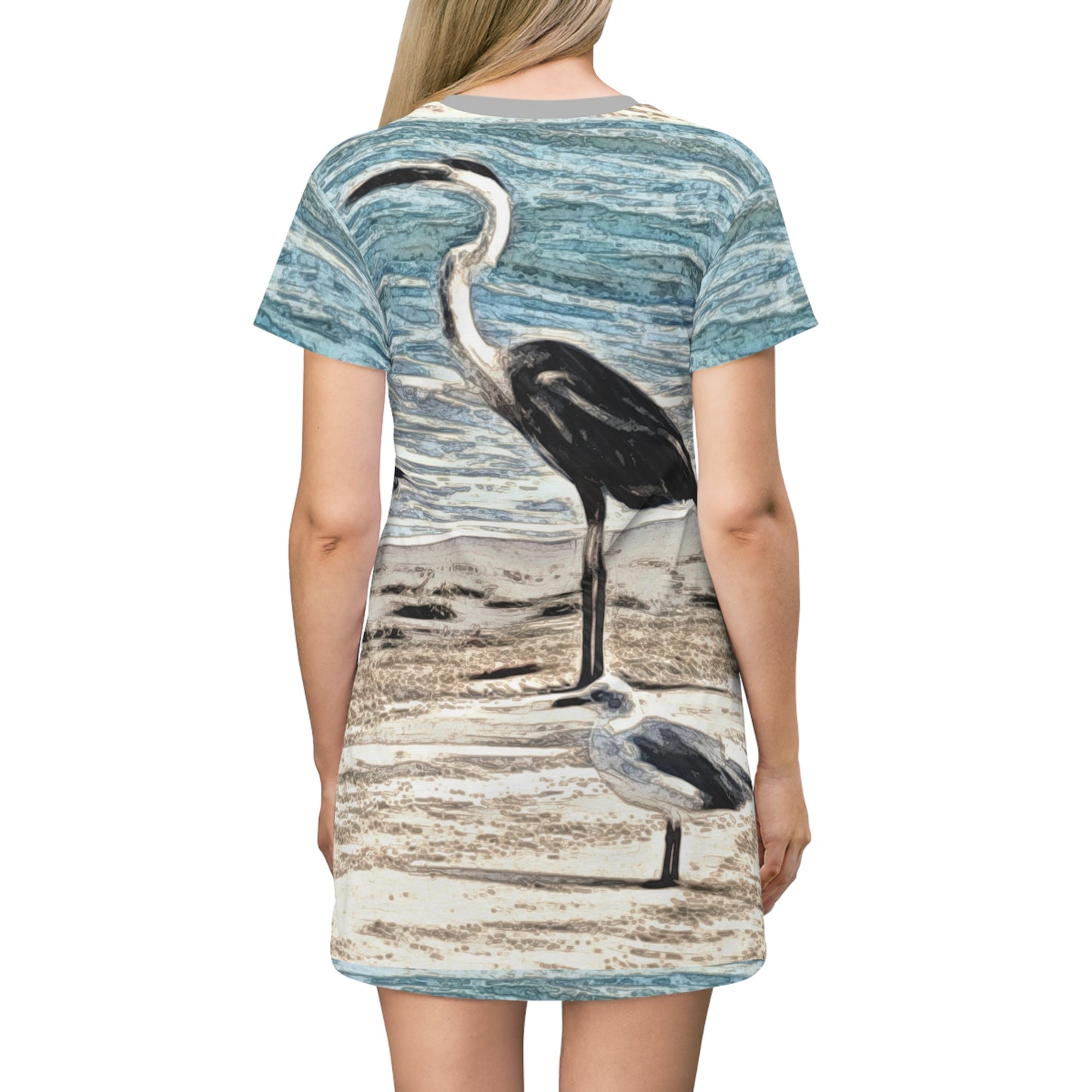 Heron and Gull T-Shirt Dress