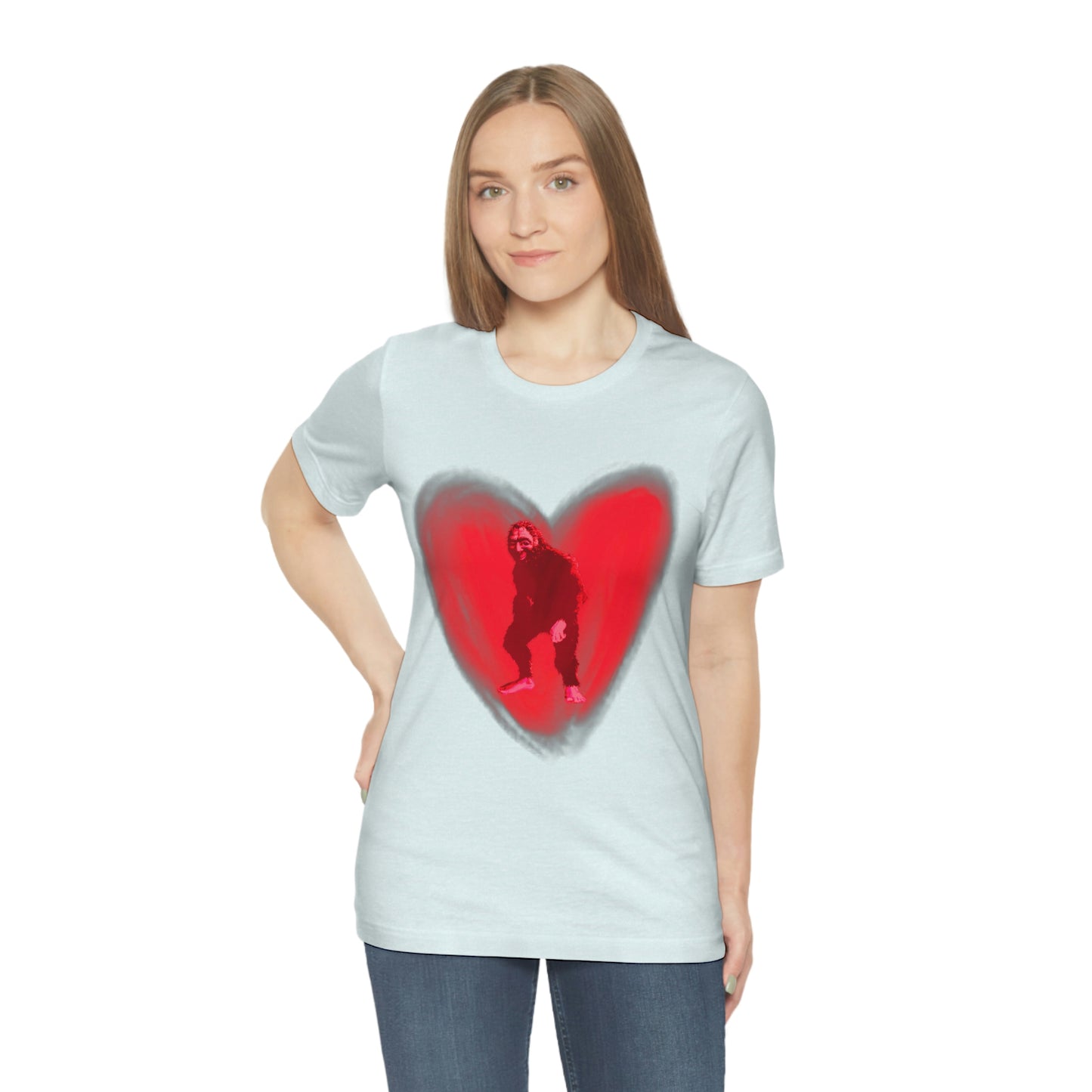 Unisex Bigfoot in My Heart Jersey Tee