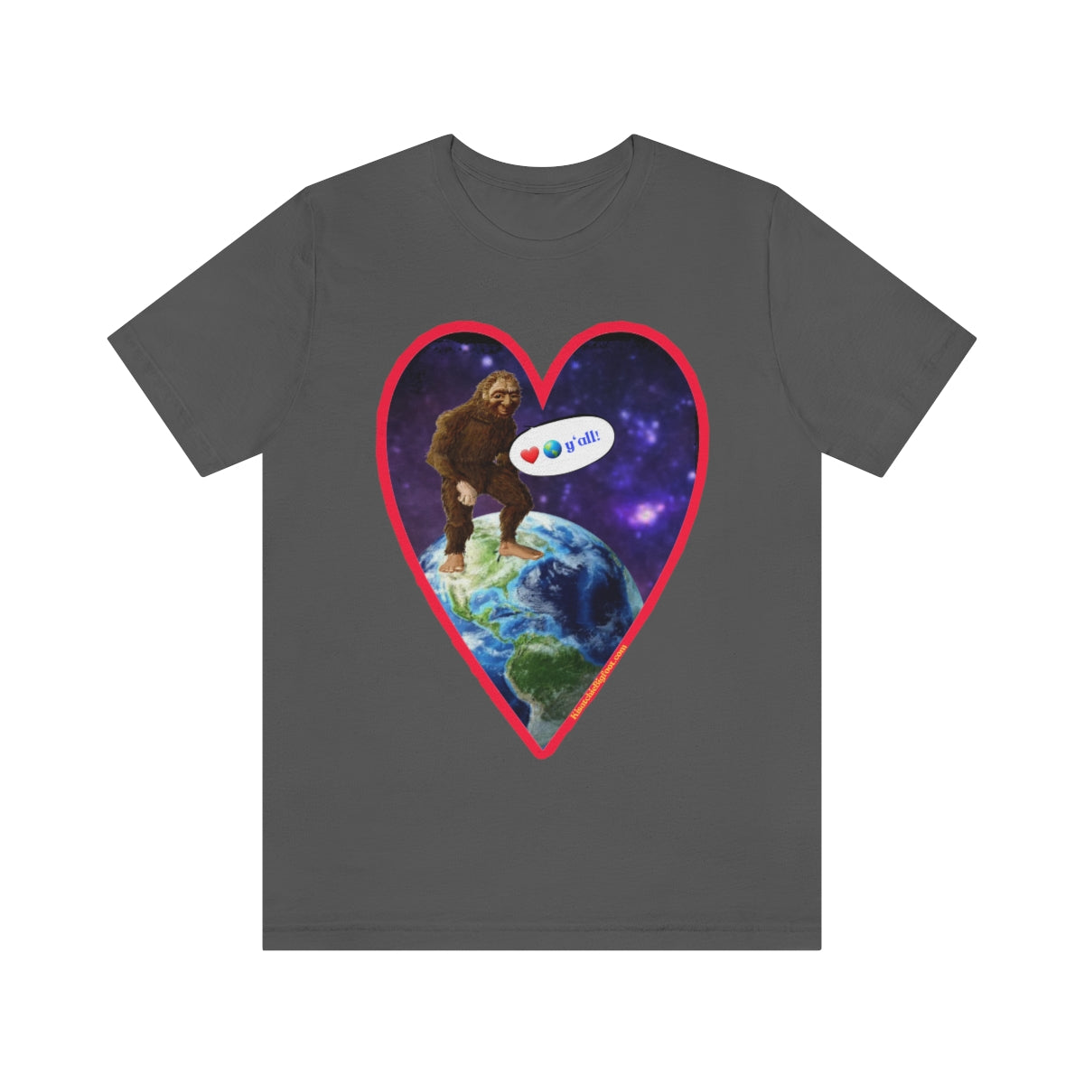 Love The Earth Y'all Bigfoot Jersey Tee