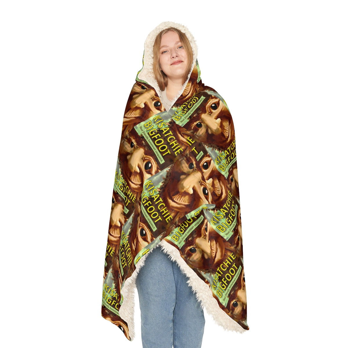 Hooded Kisatchie Bigfoot Snuggle Blanket