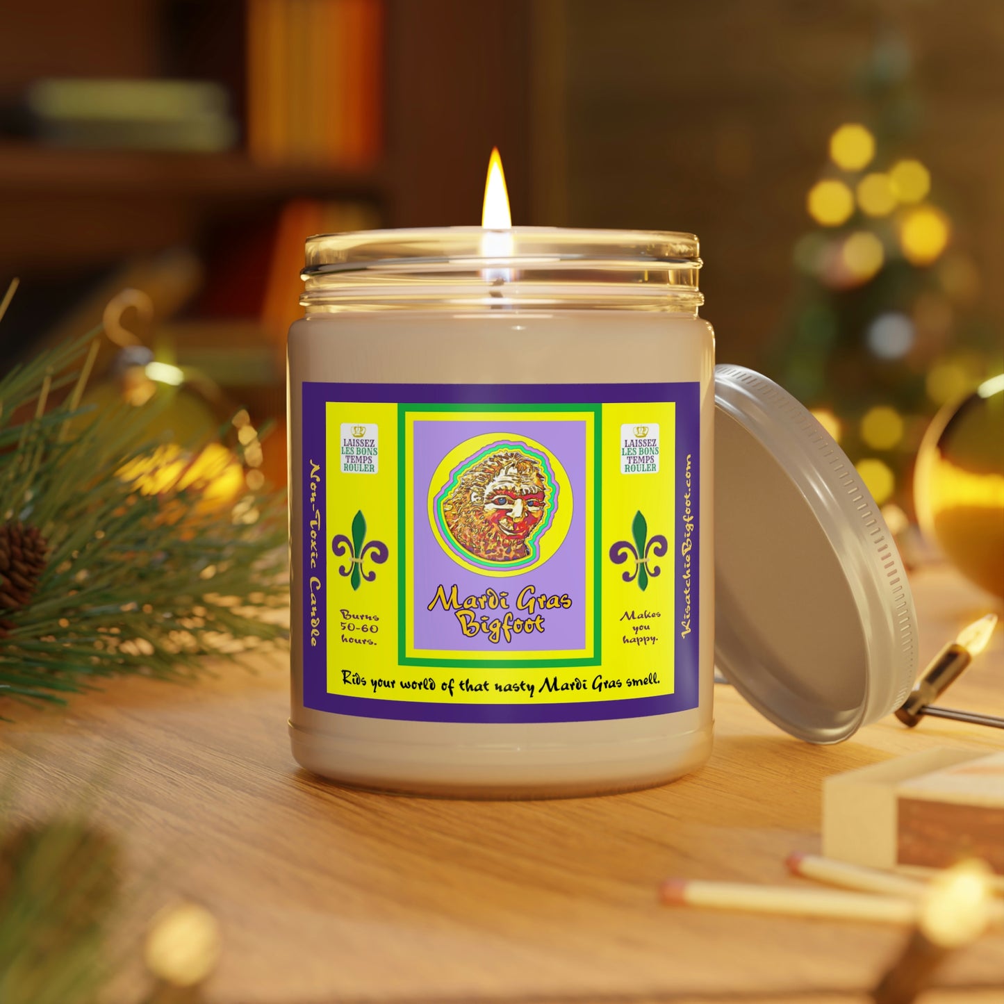 Bigfoot's Mardi Gras Candle