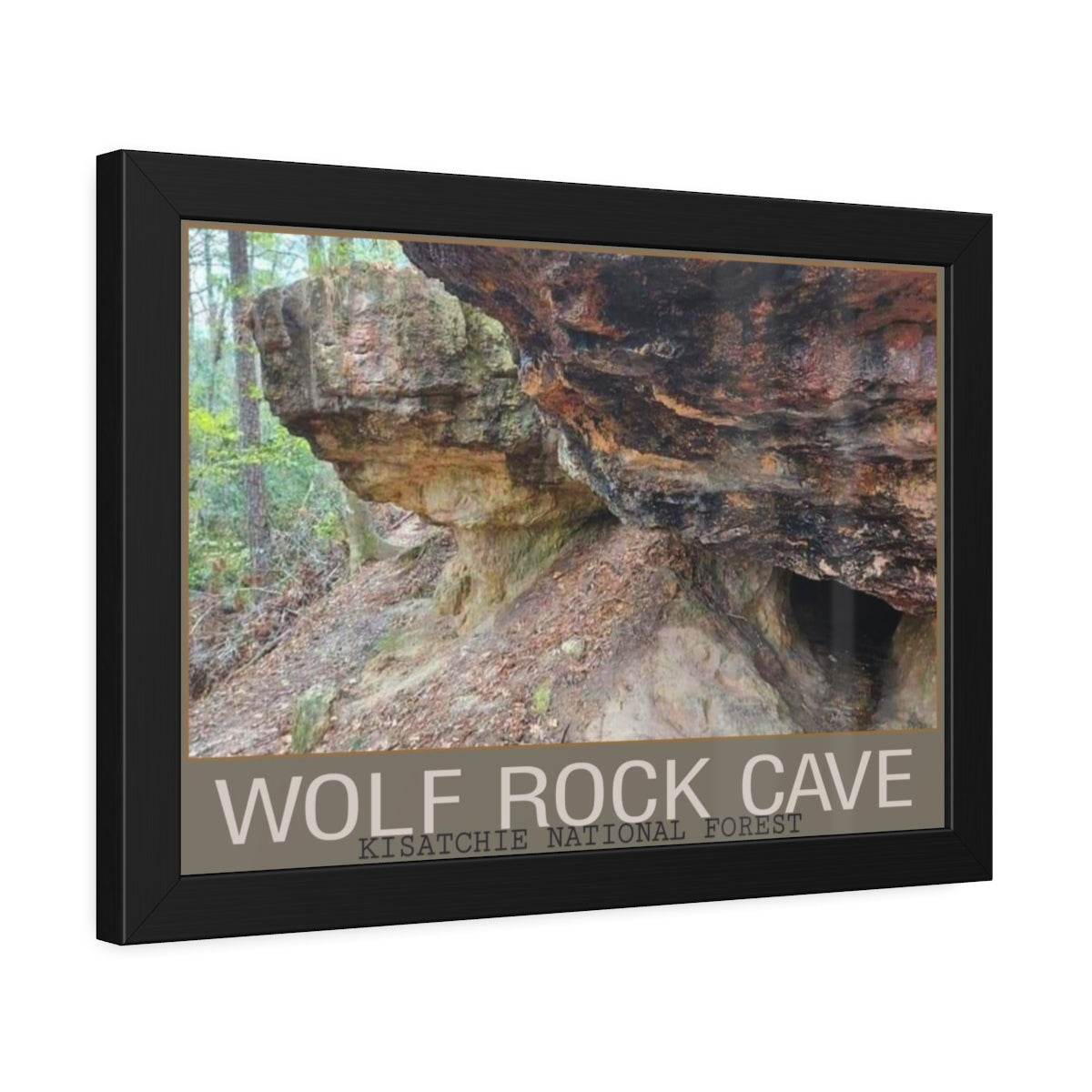 Framed Wolf Rock Cave Paper Posters