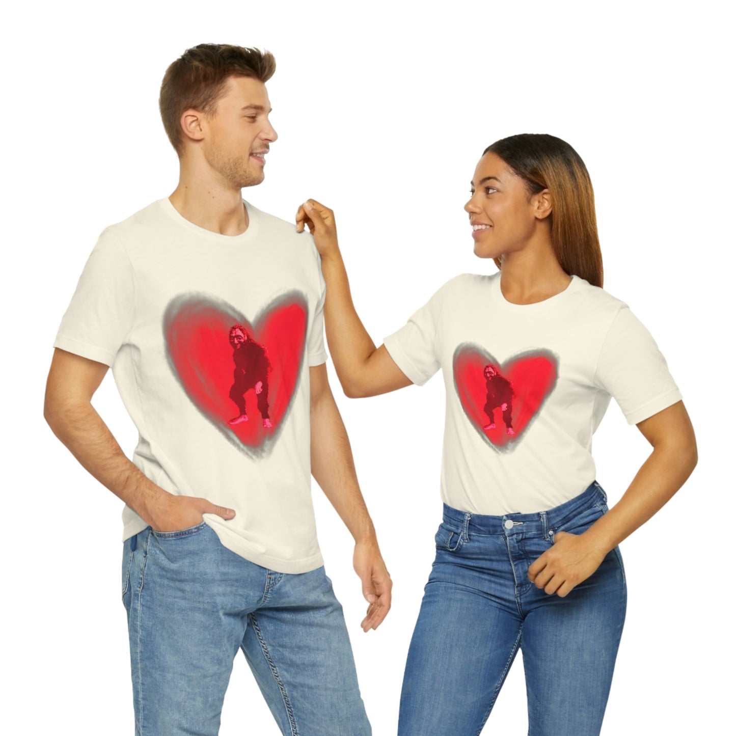 Unisex Bigfoot in My Heart Jersey Tee