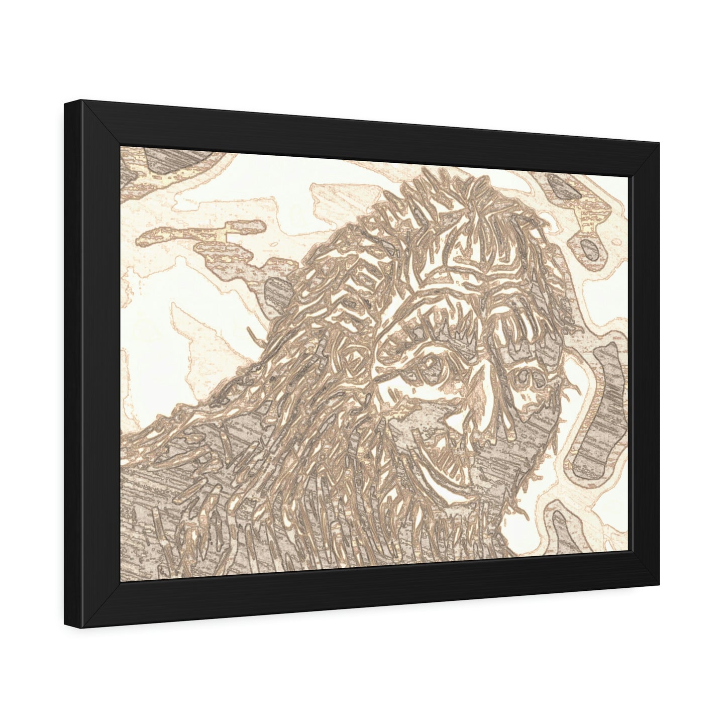 Framed Bigfoot Sketch Print