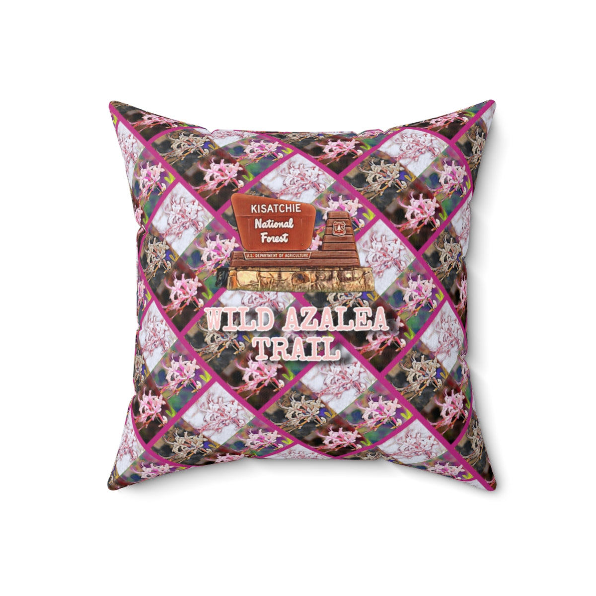 Square Wild Azalea Trail Pillow