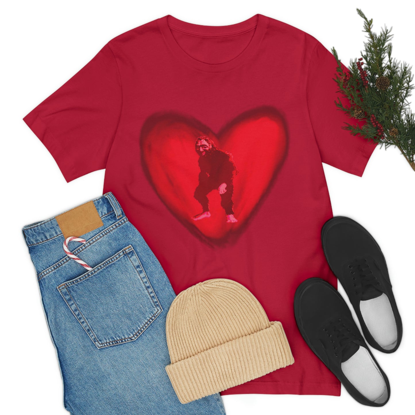 Unisex Bigfoot in My Heart Jersey Tee