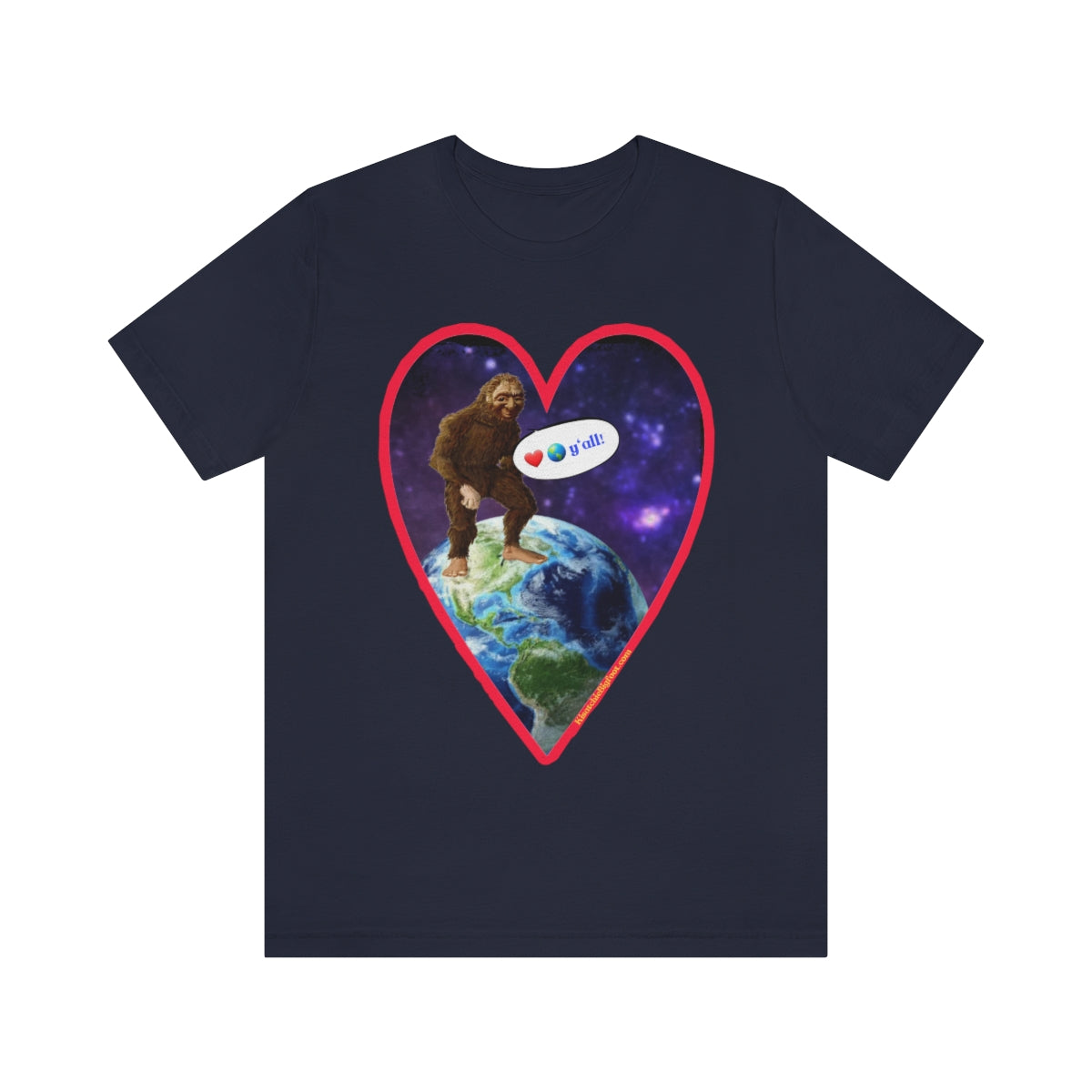 Love The Earth Y'all Bigfoot Jersey Tee