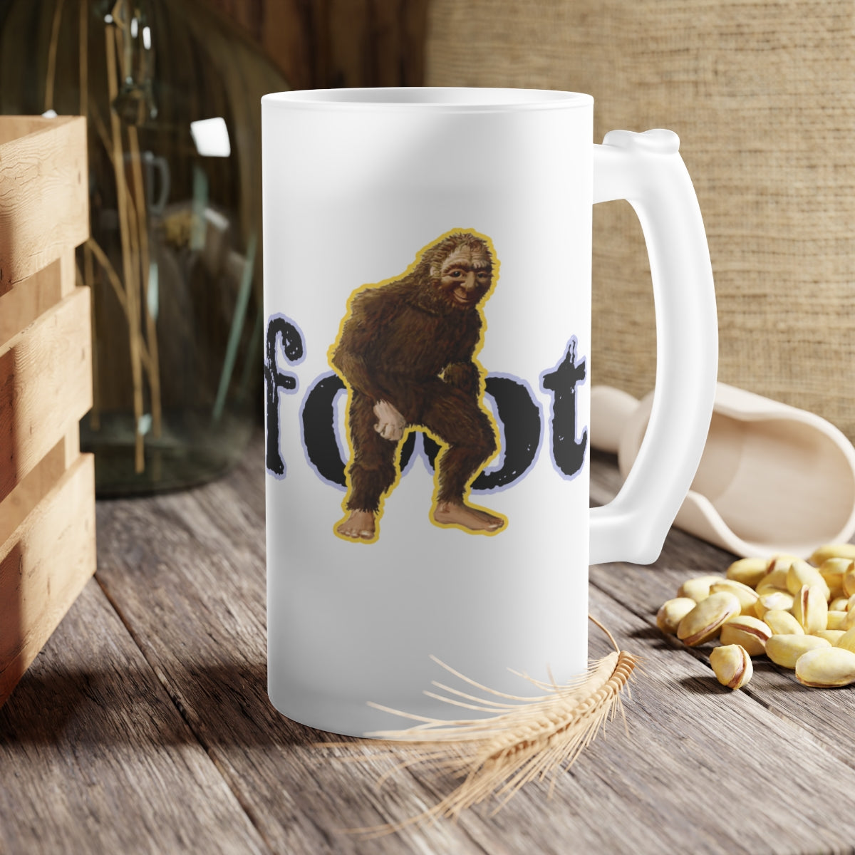 Frosted Glass Bigfoot Beer Mug