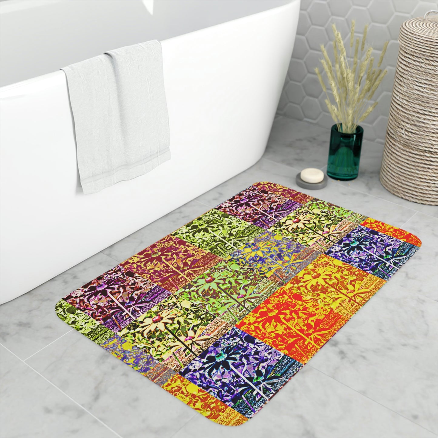 Kisatchie Daisies Memory Foam Bath Mat