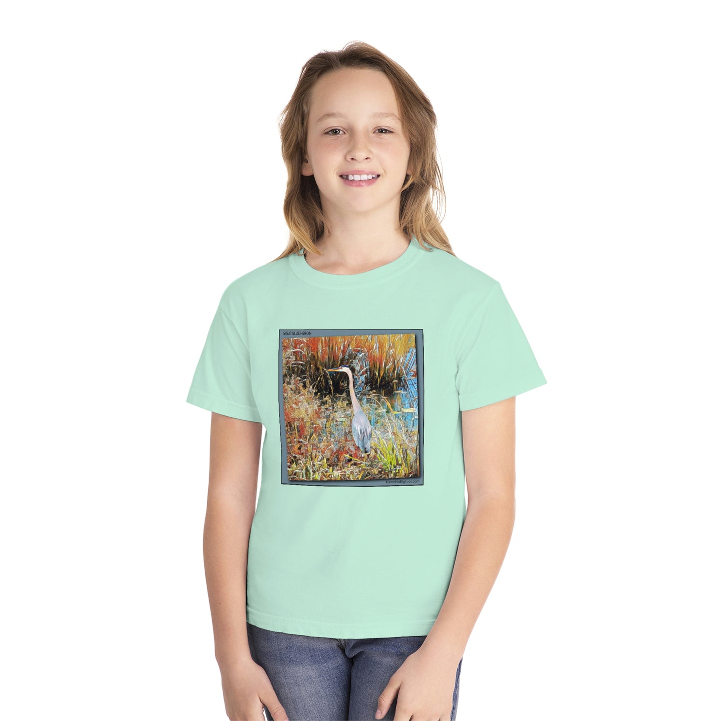 Unisex Youth Great Blue Heron T-Shirt