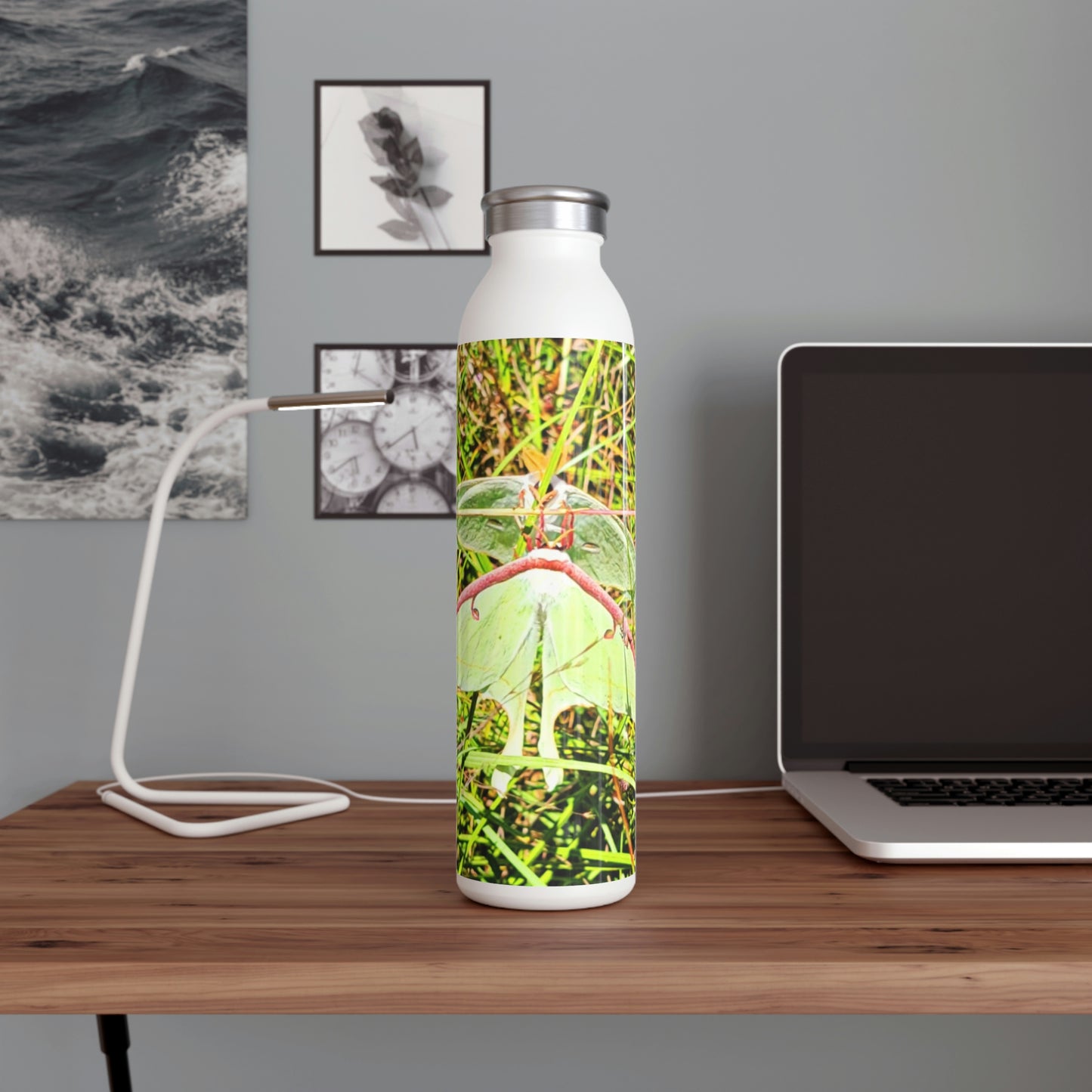 Luna Moth Slim Water Bottle