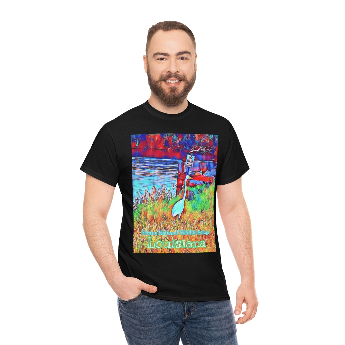 Louisiana Egret Heavy Cotton Tee