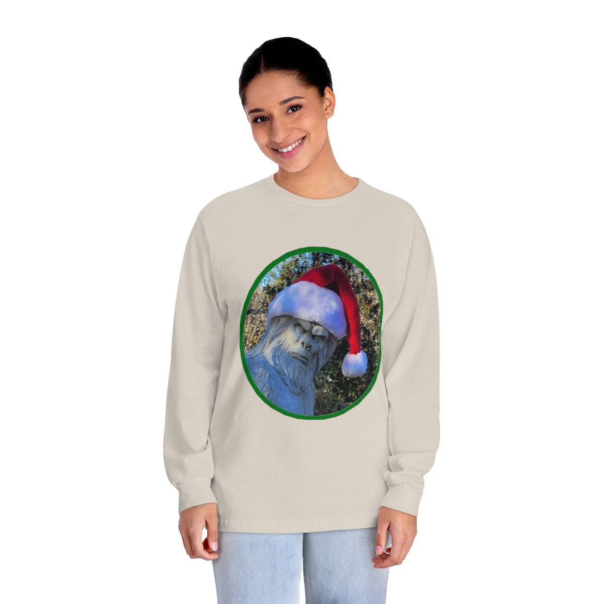 Unisex Bigfoot Santa Long Sleeve Tee