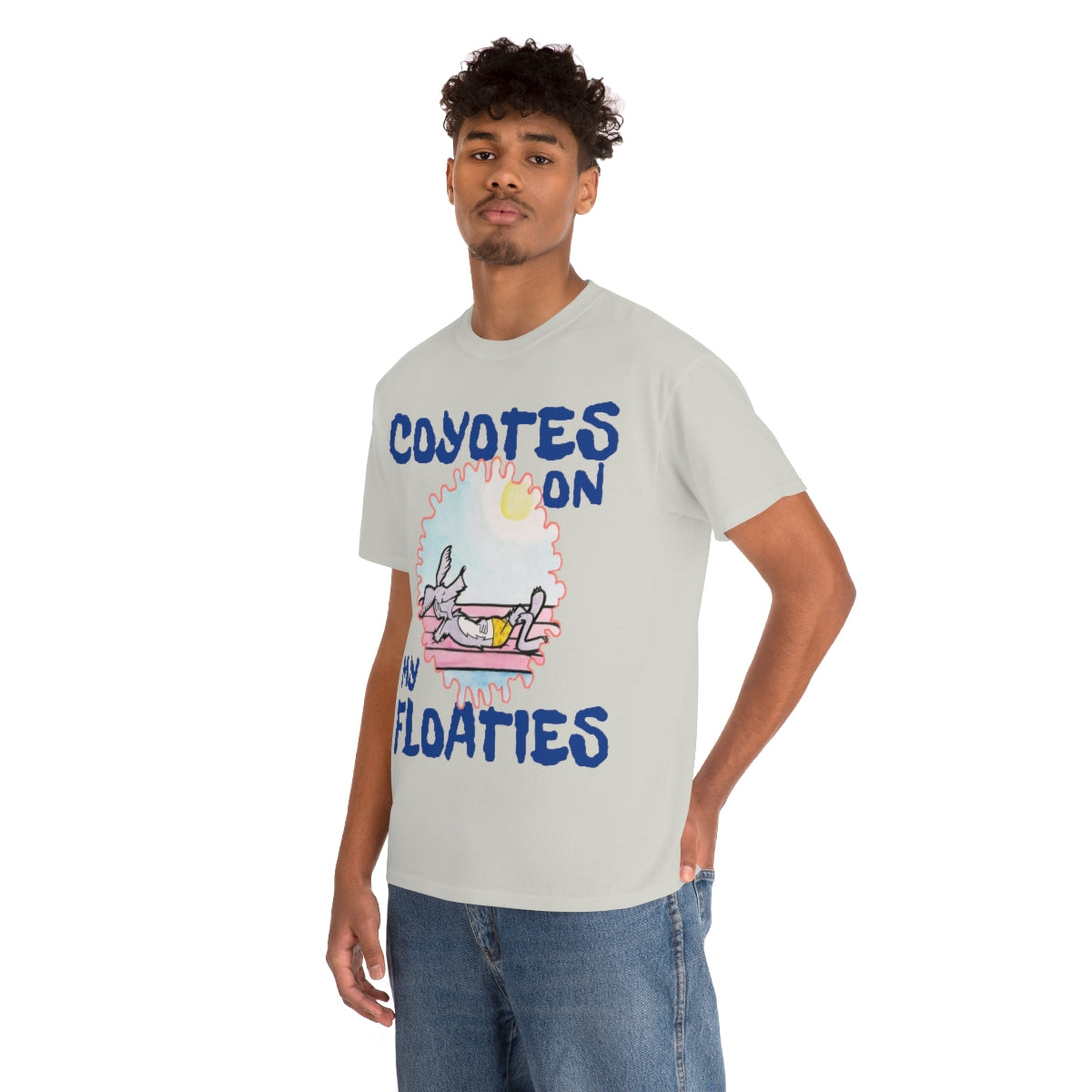 Unisex Coyotes on my Floaties Heavy Cotton Tee