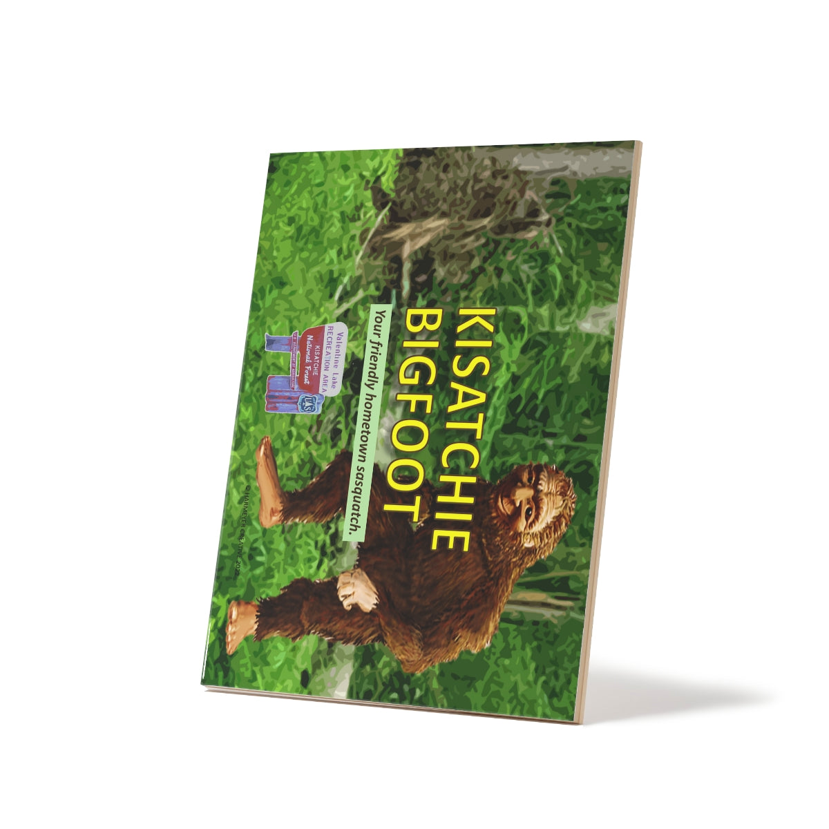 Glossy Ceramic Kisatchie Bigfoot Photo Tile