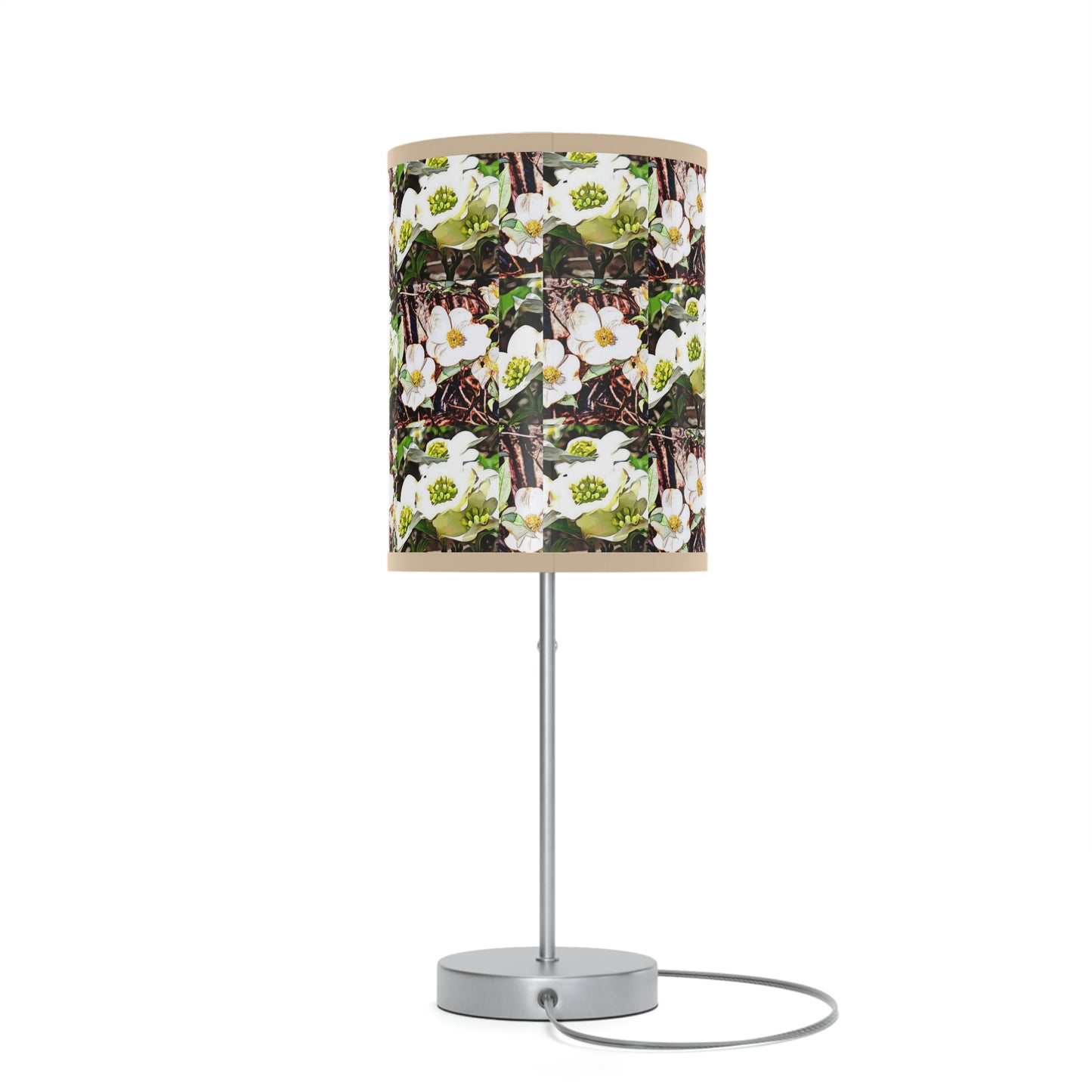 Dogwood Blossoms Lamp on a Stand