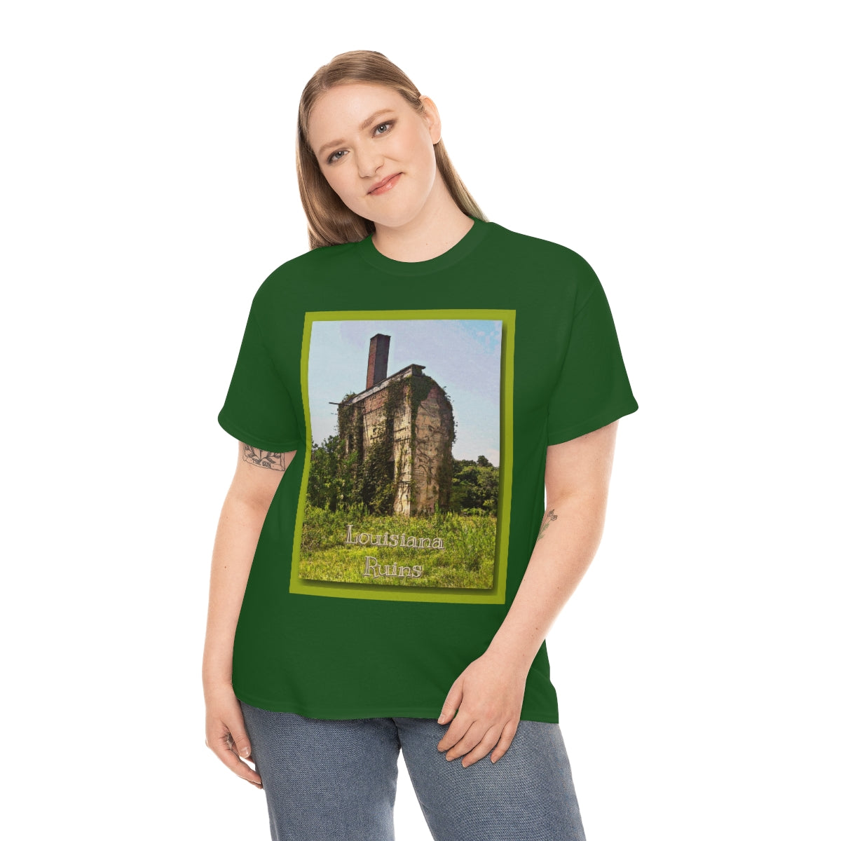 Unisex Louisiana Ruins Heavy Cotton Tee