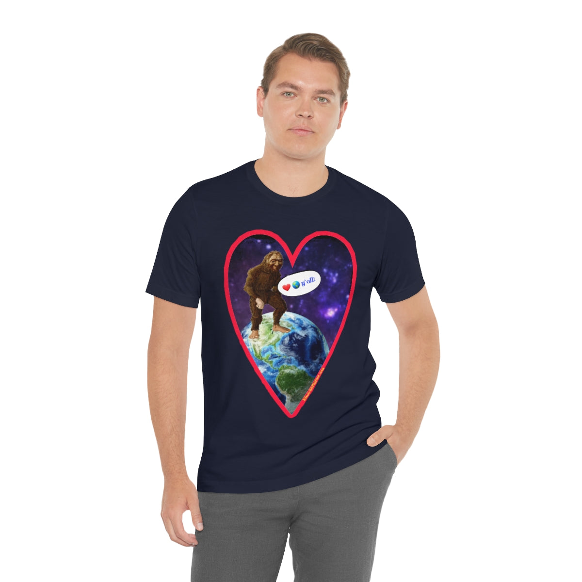 Love The Earth Y'all Bigfoot Jersey Tee