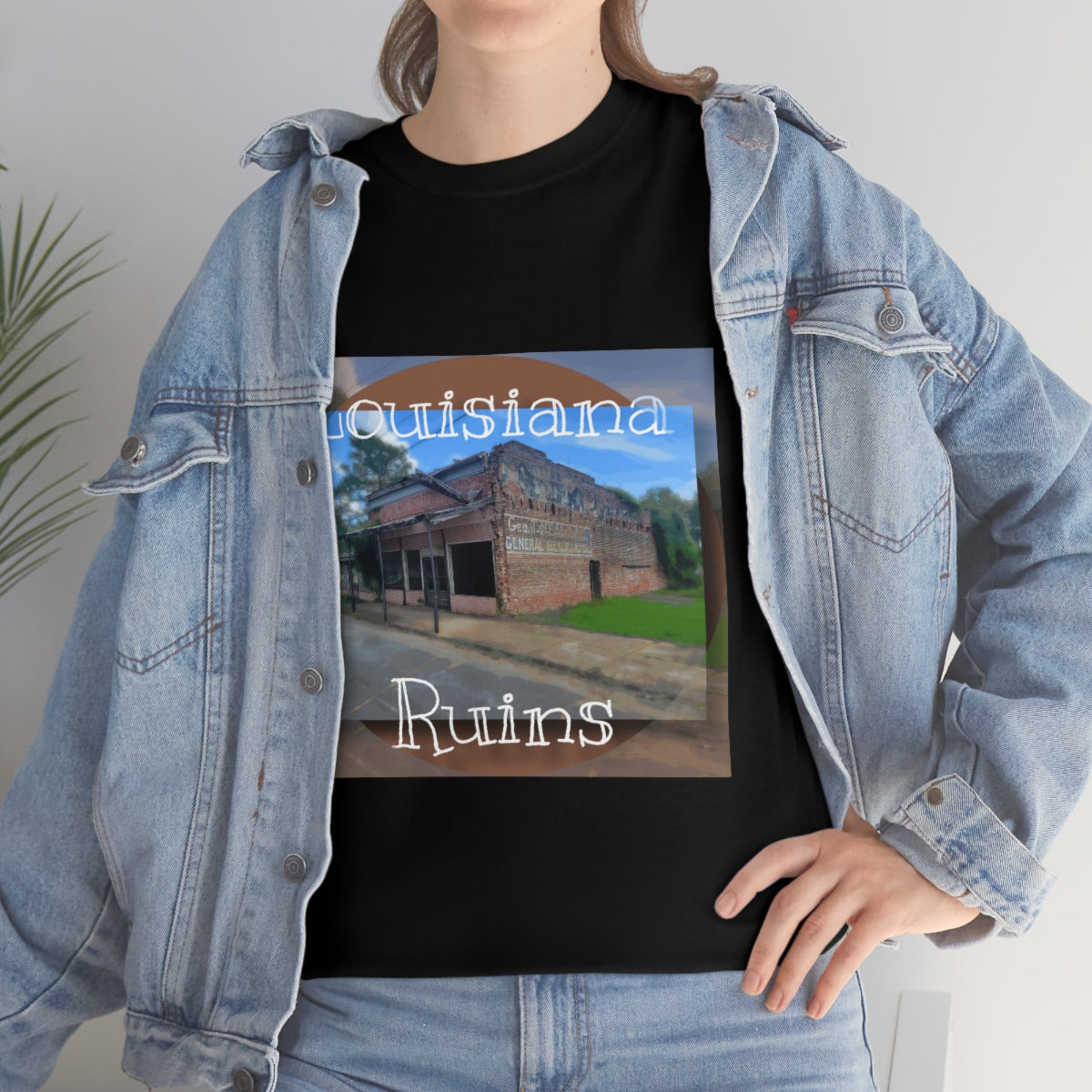 Unisex Louisiana Ruins Heavy Cotton Tee