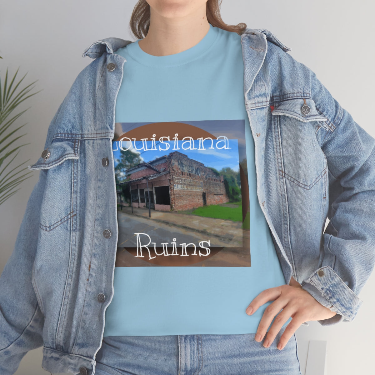 Unisex Louisiana Ruins Heavy Cotton Tee