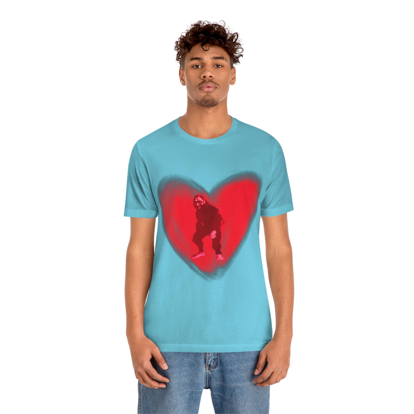 Unisex Bigfoot in My Heart Jersey Tee