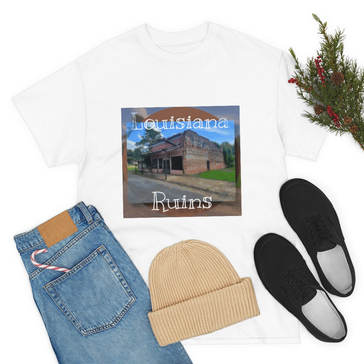 Louisiana Ruins Heavy Cotton Tee