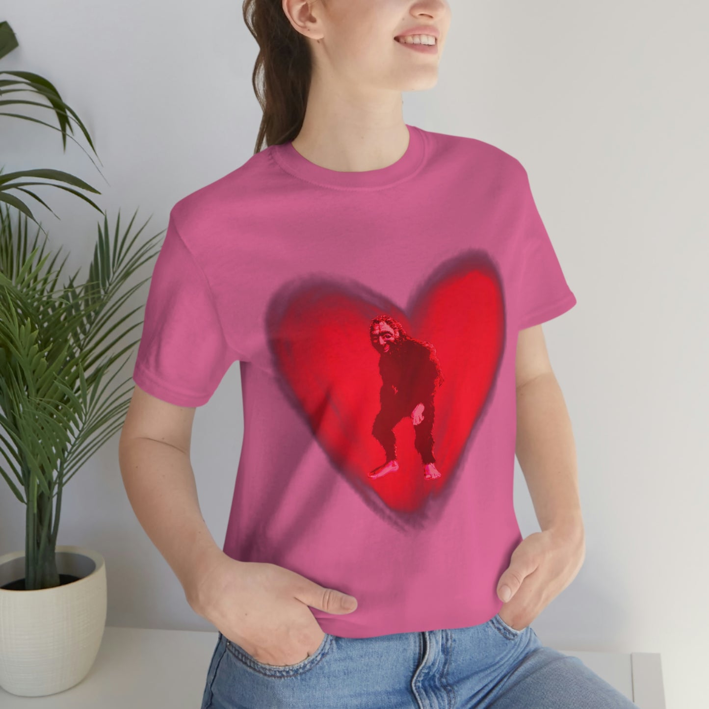 Unisex Bigfoot in My Heart Jersey Tee