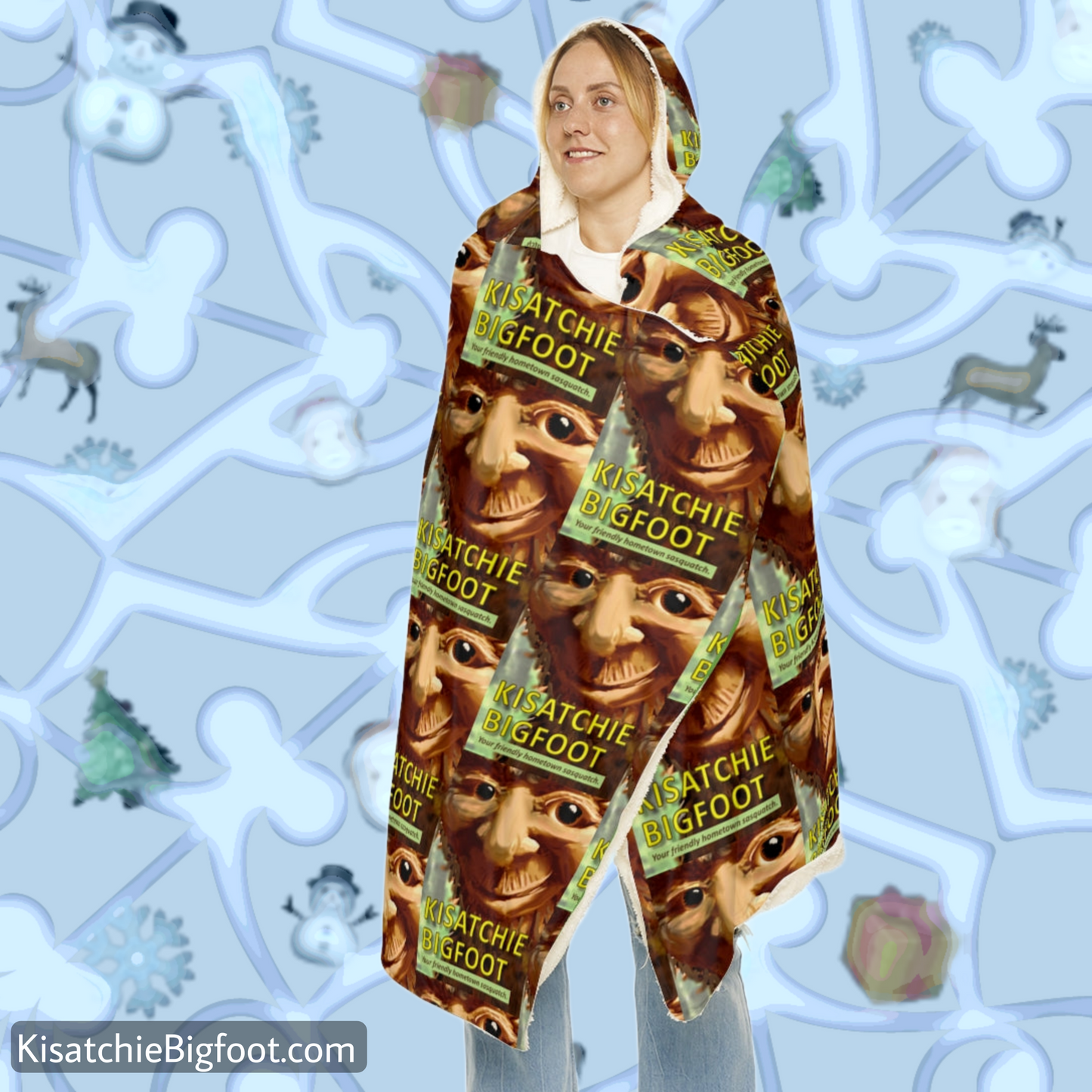 Hooded Kisatchie Bigfoot Snuggle Blanket