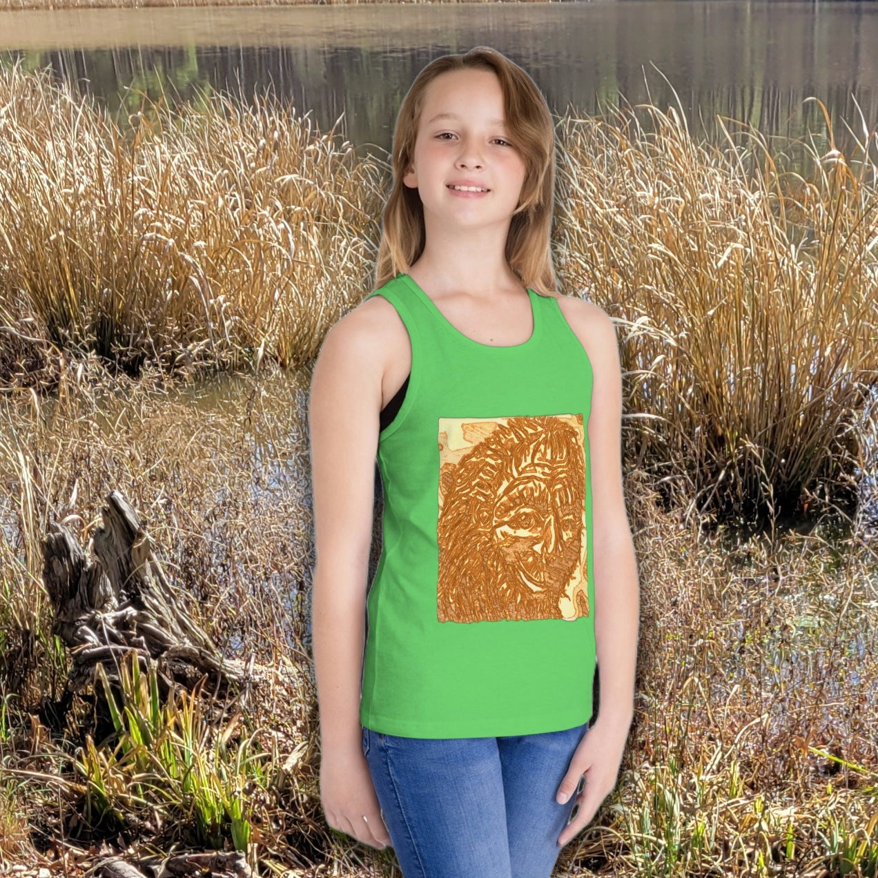 Kids Bigfoot Sketch Jersey Tank Top