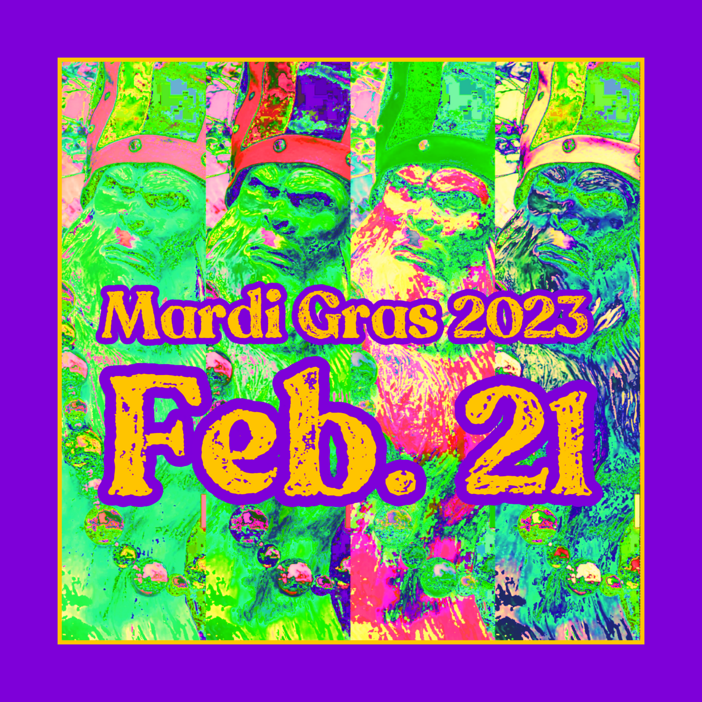 Bigfoot's Mardi Gras Women's Spandex Leggings