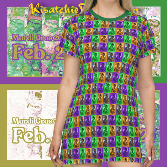 Bigfoot's Mardi Gras T-Shirt Dress