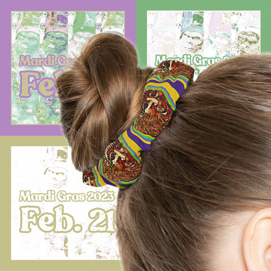 Bigfoot's Mardi Gras Scrunchie