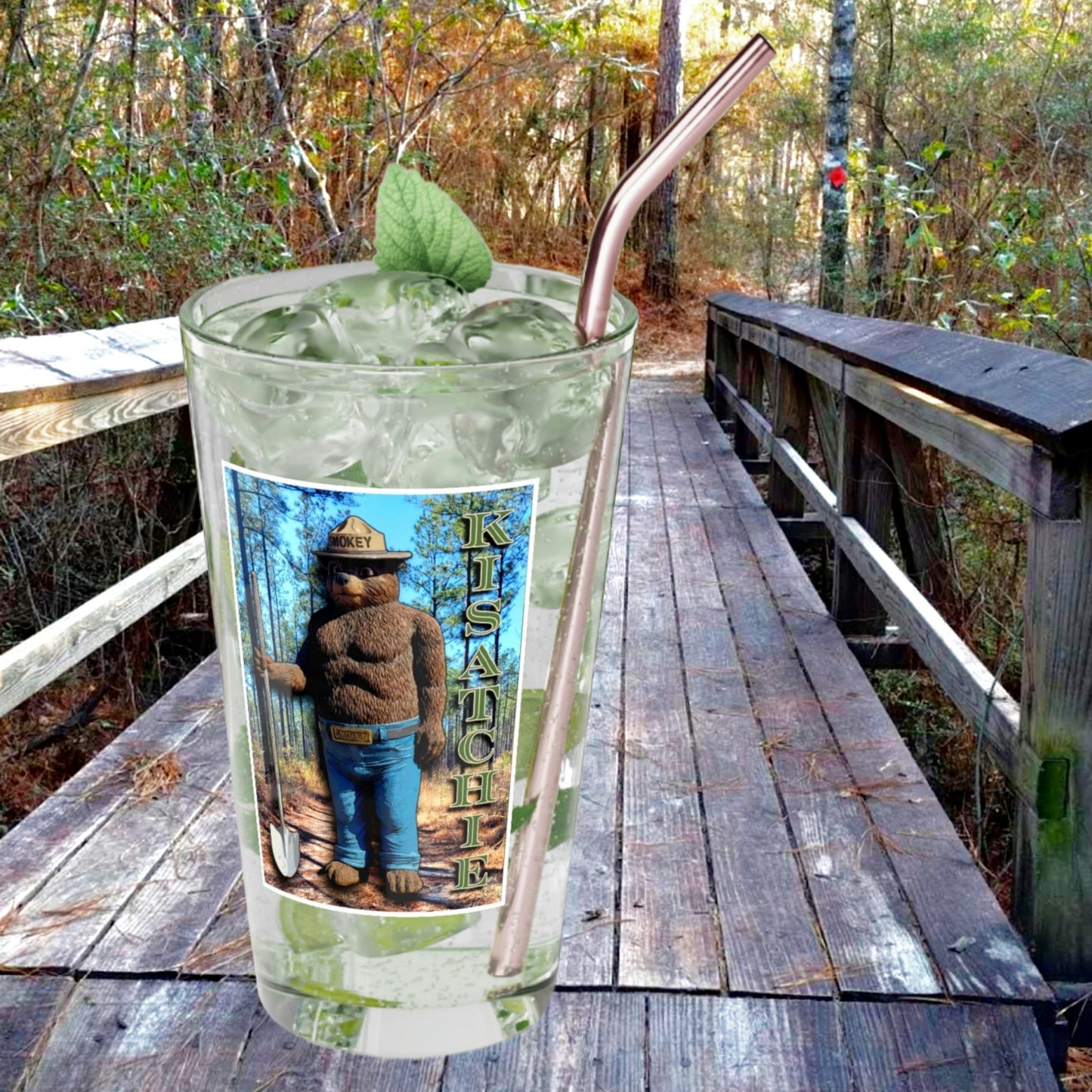 Smokey of the Kisatchie Clear Pint Glass