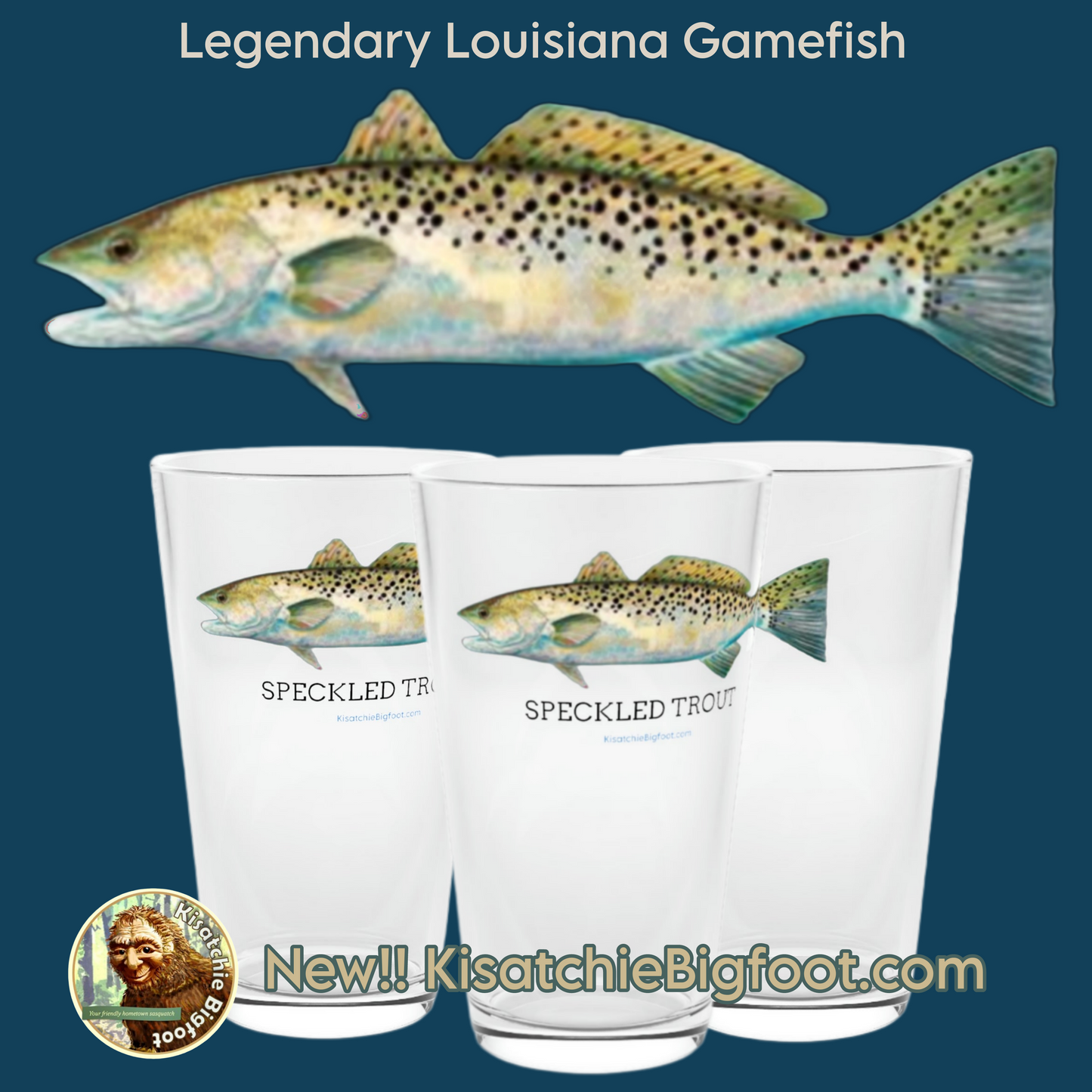 Speckled Trout Pint Glass