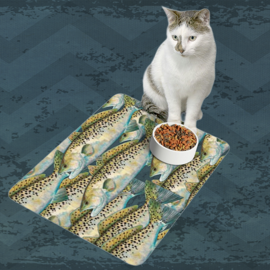 Speckled Trout Pet Food Mat