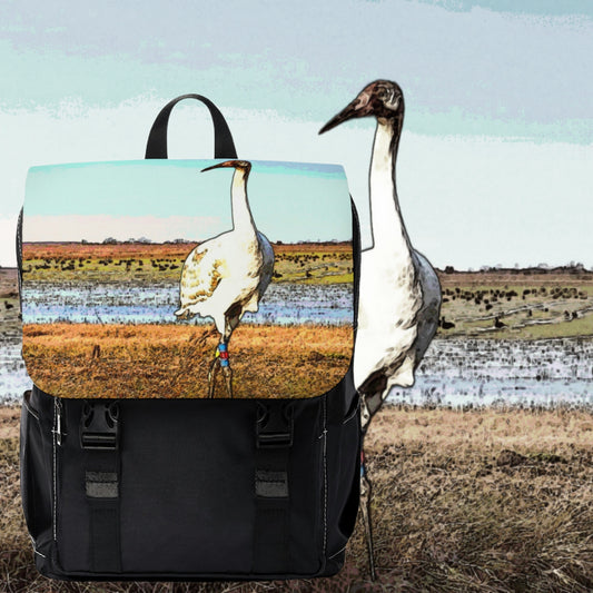 Unisex Whooping Crane Shoulder Backpack