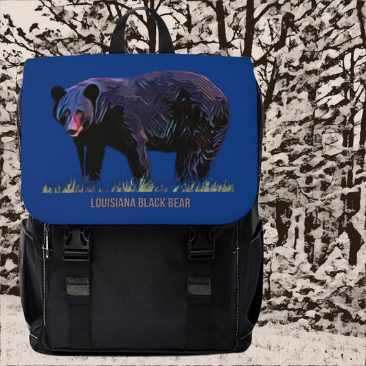 Unisex Louisiana Black Bear Shoulder Backpack